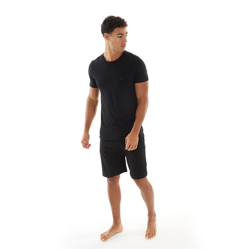 Brave Soul Mens Kev Loungewear Shorts Black