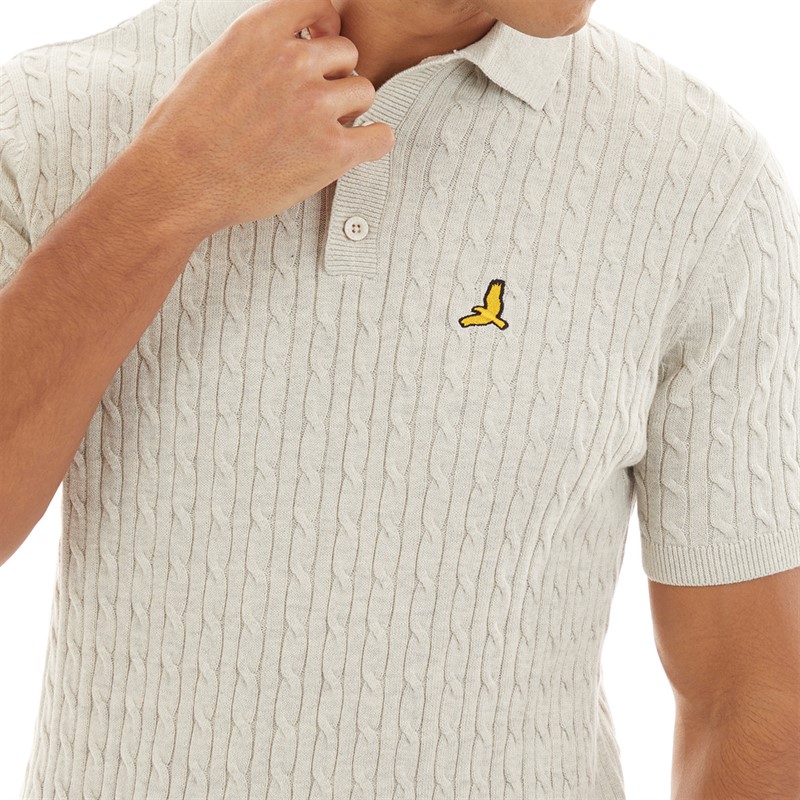 Brave Soul Mens Mysterio Polo Ecru Marl