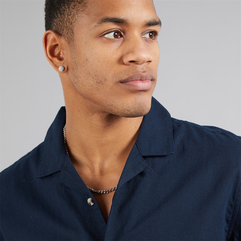 Brave Soul Mens Eubank Shirt Navy