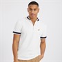 Brave Soul Mens Estate Polo Cream/Navy/Cream