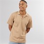 Brave Soul Mens Cleves Polo Shirt Taupe
