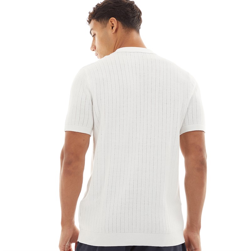 Brave Soul Mens Vinci Shirt Vintage White