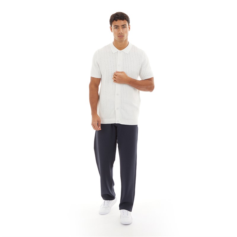 Brave Soul Mens Vinci Shirt Vintage White