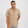 Brave Soul Mens Eubank Shirt Stone