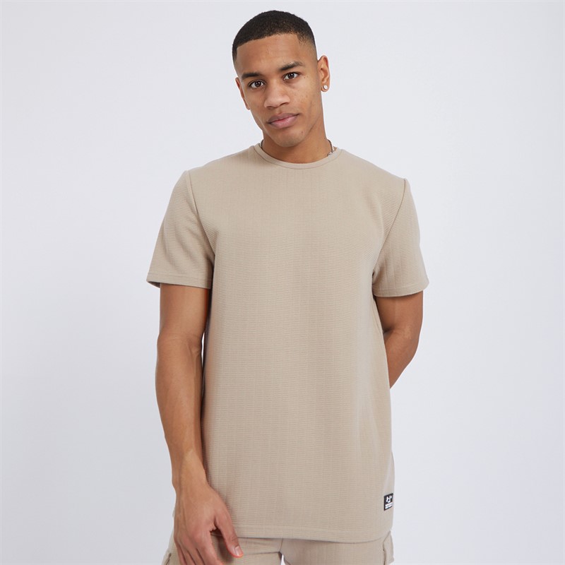 Brave Soul Mens Emery T-shirt Taupe