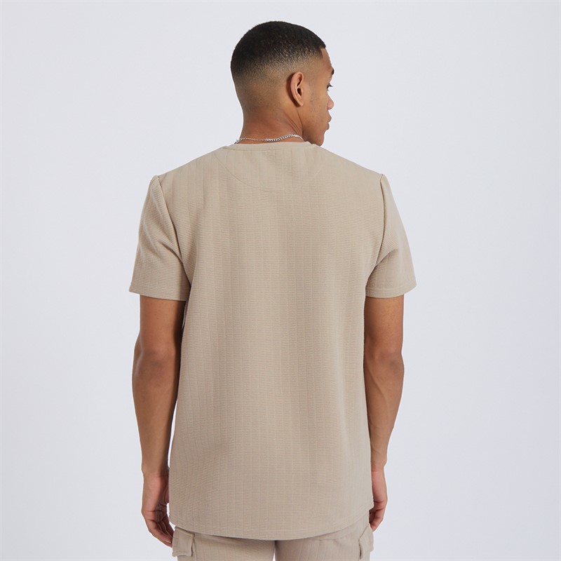 Brave Soul Mens Emery T-shirt Taupe
