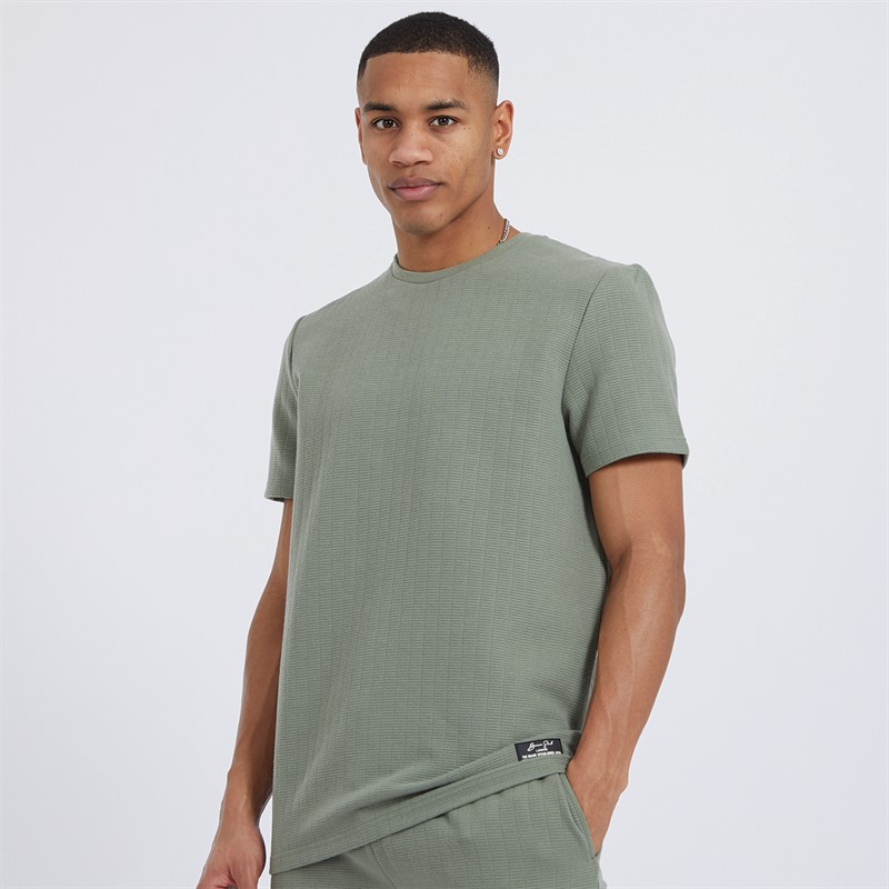 Brave Soul Mens Emery T-Shirt Washed Sage