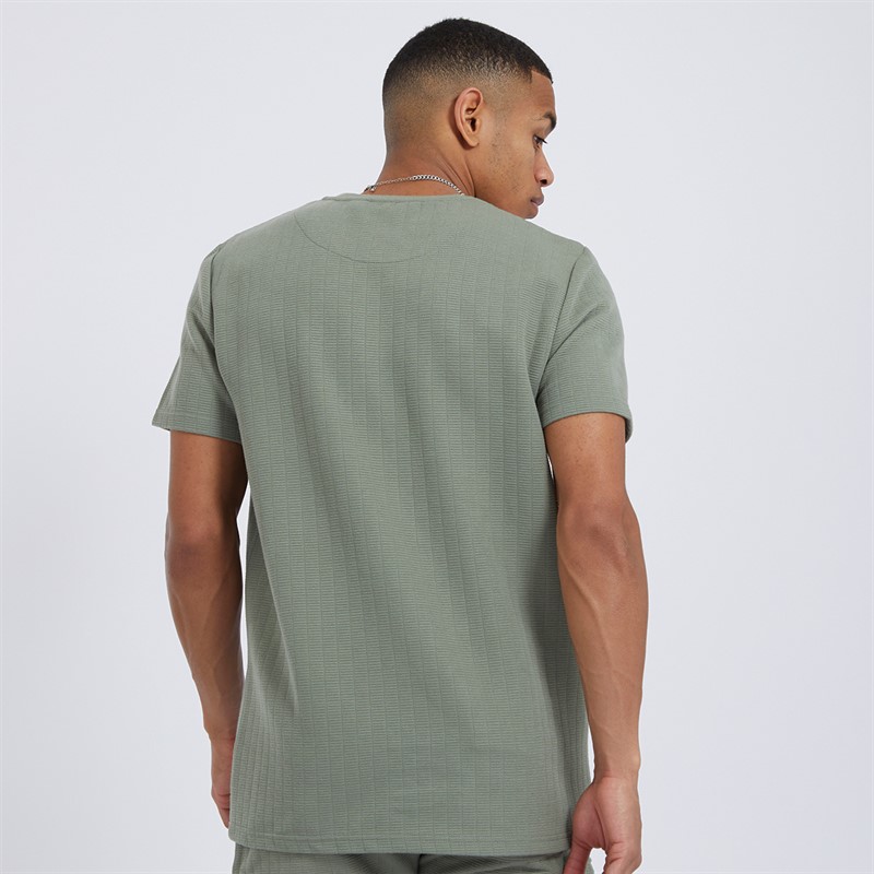 Brave Soul Mens Emery T-Shirt Washed Sage