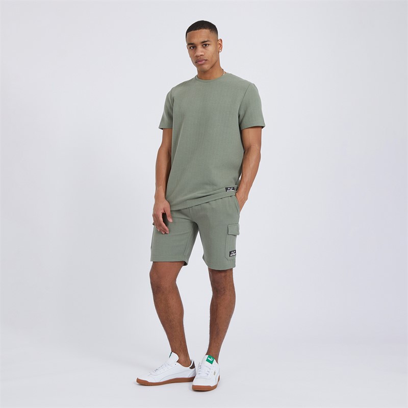 Brave Soul Mens Emery T-Shirt Washed Sage
