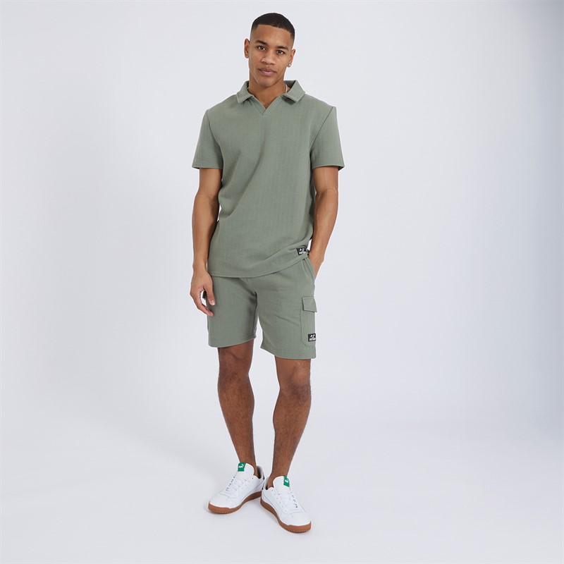 Brave Soul Mens Emery Polo Washed Sage