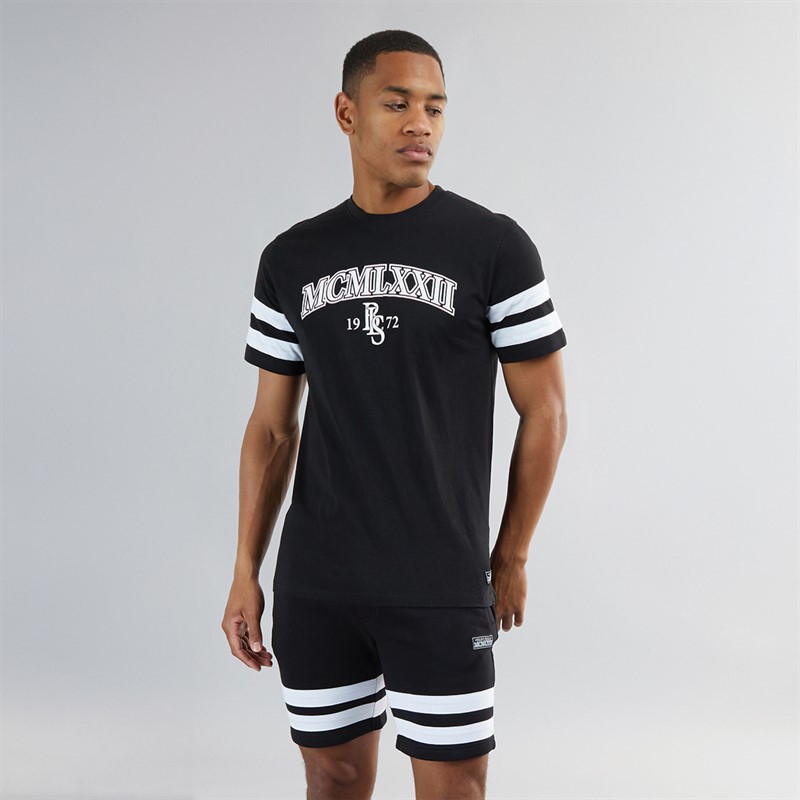 Brave Soul Mens Berlet Co-Ord Jet Black/Optic White