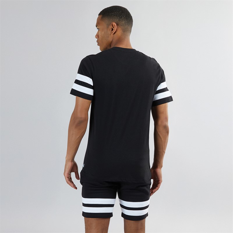Brave Soul Mens Berlet Co-Ord Jet Black/Optic White