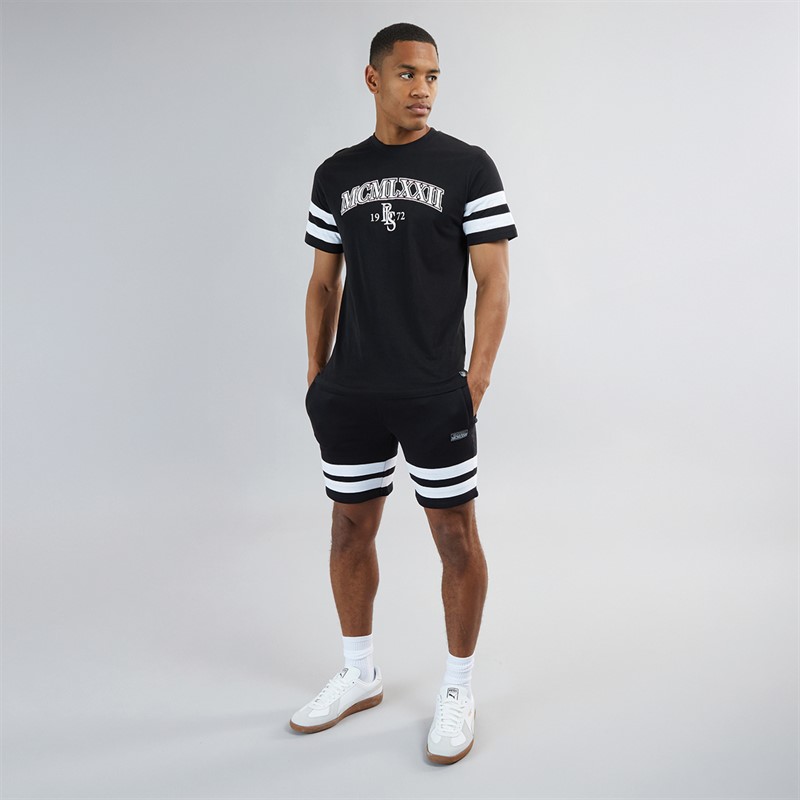 Brave Soul Mens Berlet Co-Ord Jet Black/Optic White