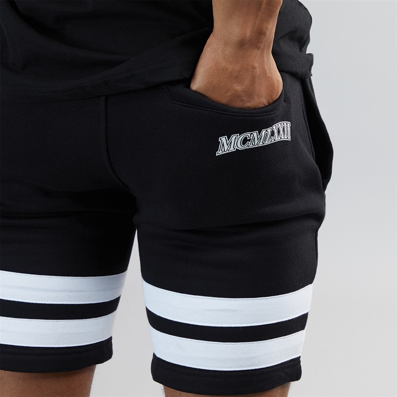 Brave Soul Mens Berlet Co-Ord Jet Black/Optic White