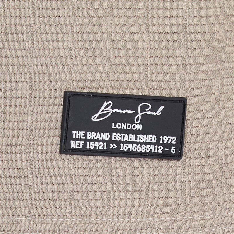 Brave Soul Mens Emery Polo Taupe