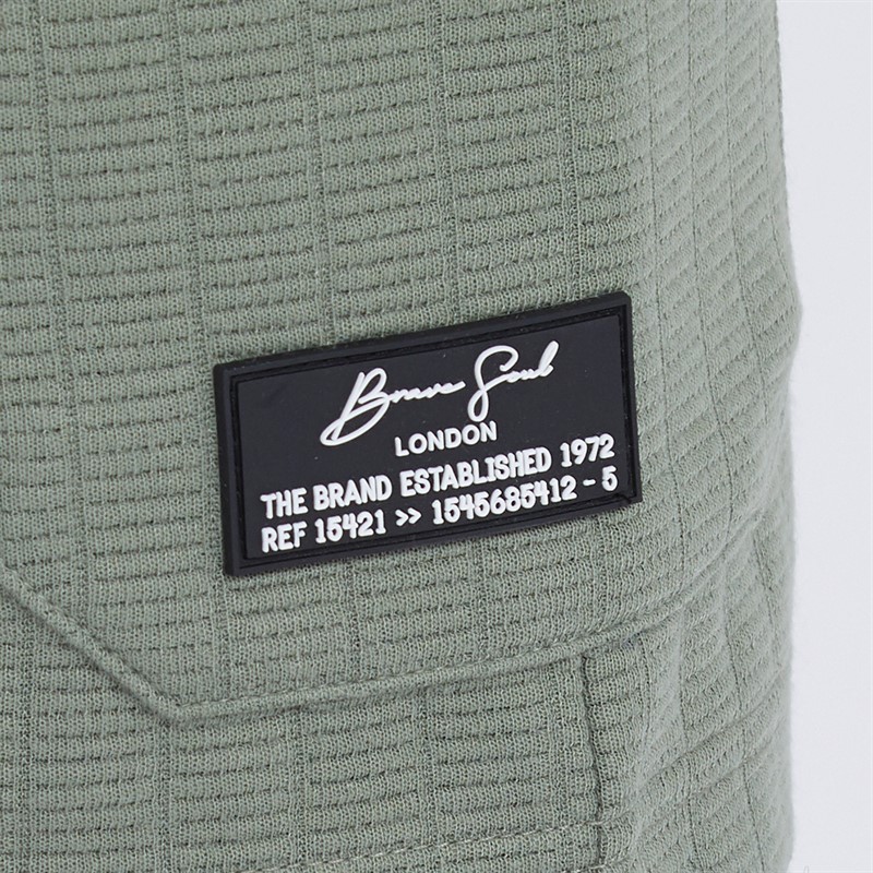 Brave Soul Mens Emery Shorts Washed Sage