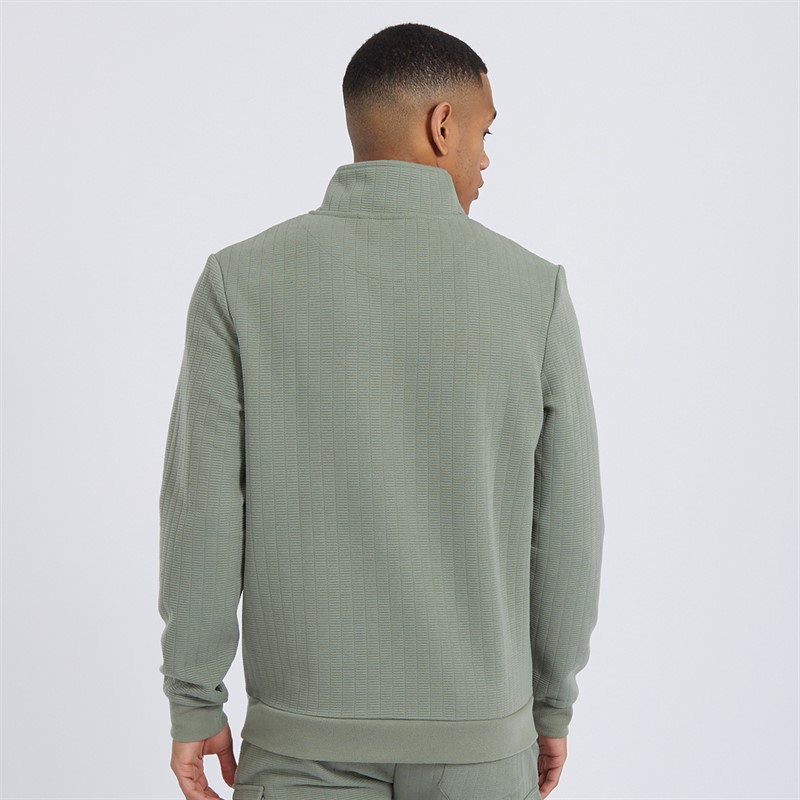 Brave Soul Mens Lowen Sweatshirt Washed Sage