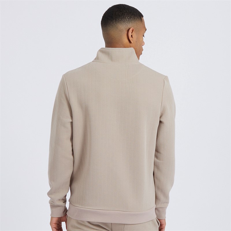 Brave Soul Mens Lowen Sweatshirt Light Sand
