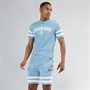 Brave Soul Mens Berlet Co-Ord Steel Blue/Optic White