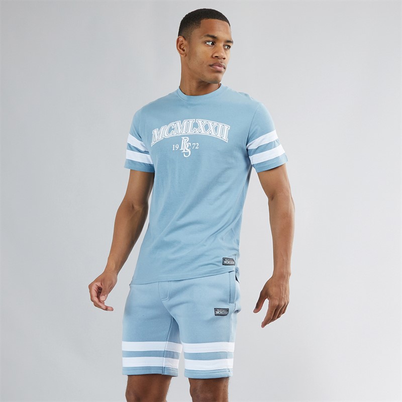 Mens Berlet Co-Ord Steel Blue/Optic White - Size XXL
