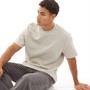 Brave Soul Mens Oversized Fit Standall T-Shirt Light Taupe