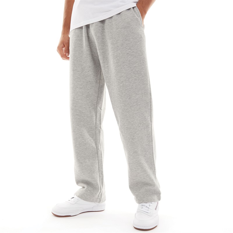 Brave Soul Mens Oversized Fit Cronus Joggers Light Grey Marl