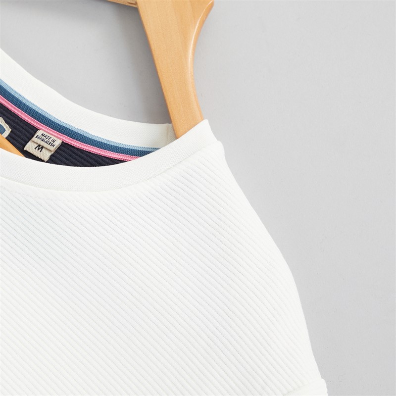 Brave Soul Mens Relaxed Fit Testamen T-Shirt Off White