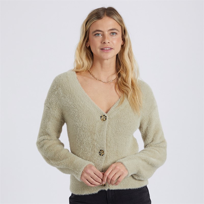 Brave Soul Womens Bosh Cardigan Light Sage