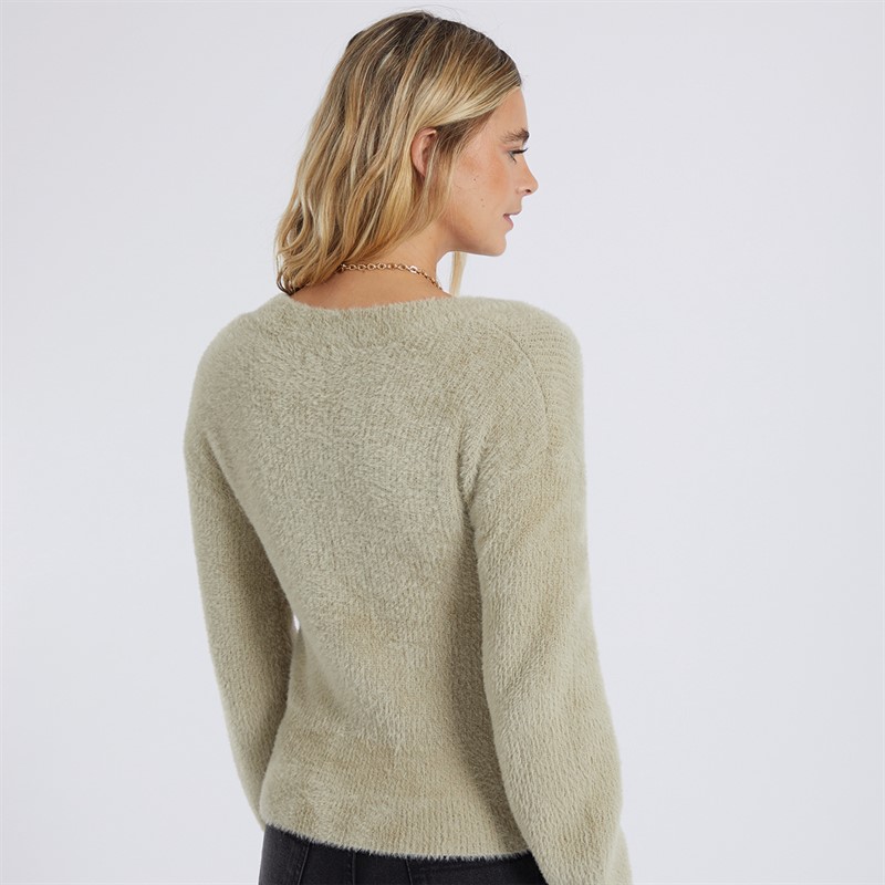 Brave Soul Womens Bosh Cardigan Light Sage