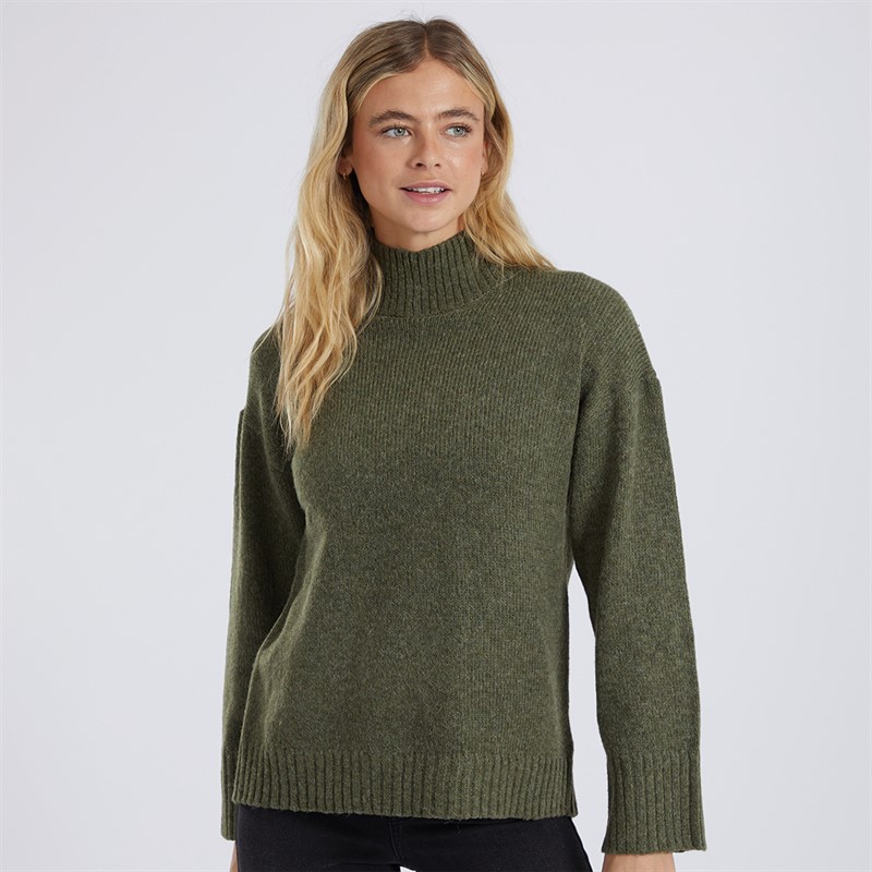 Brave Soul Womens Reeree Jumper Khaki