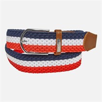 Brave Soul Mens Belt Red/Cream/Navy