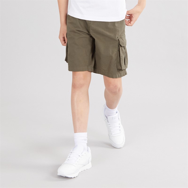 Brave Soul Boys Canvas Shorts Khaki