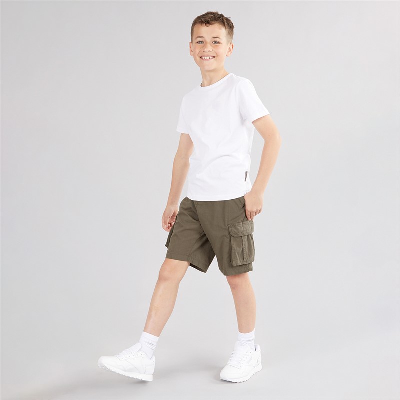 Brave Soul Boys Canvas Shorts Khaki
