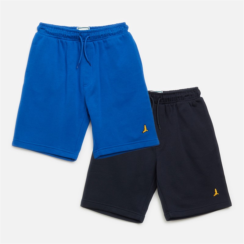 Brave Soul Boys Two Pack Shorts Navy/Cobalt