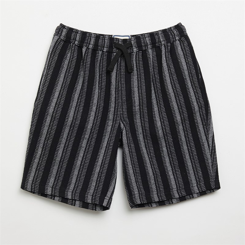 Brave Soul Boys Shirt And Shorts Co-Ord Set Black/Ecru