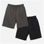 Brave Soul Boys Two Pack Shorts Dark Grey/Black