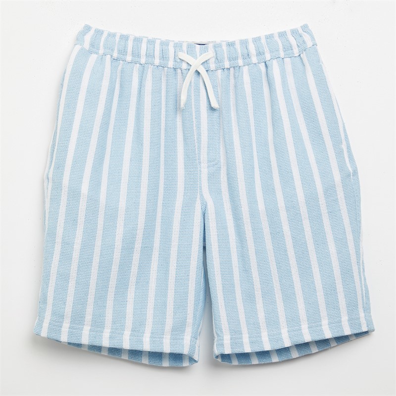 Brave Soul Boys Shirt And Shorts Co-Ord Set Blue/White