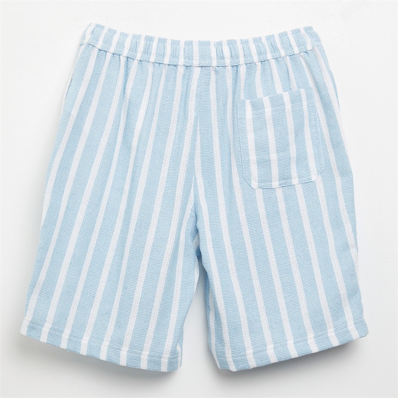 Brave Soul Boys Shirt And Shorts Co-Ord Set Blue/White
