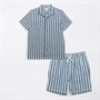 Brave Soul Boys Shirt And Shorts Co-Ord Set Green/White