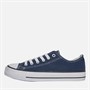 Brave Soul Womens Jill Canvas Trainers Washed Navy