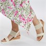 Brave Soul Womens Cher Wedge Sandals Beige