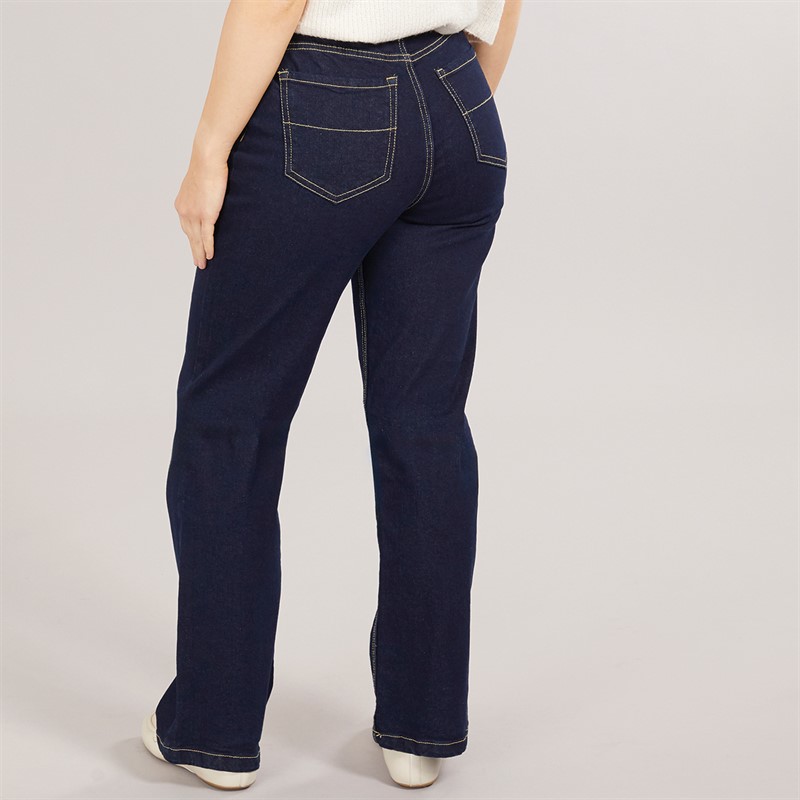 Brave Soul Womens Mom Jeans Mid Blue