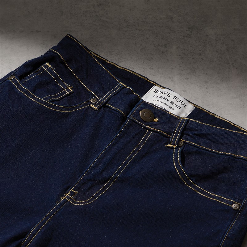 Brave Soul Womens Mom Jeans Mid Blue