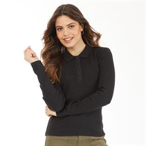 Brave Soul Womens Long Sleeve Collared Ribbed Top Black