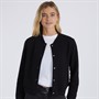 Brave Soul Womens Crew Neck Bomber Jacket Black