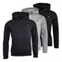 Brave Soul Mens Sympton Three Pack Hoodies Jet Black/Light Grey/Navy