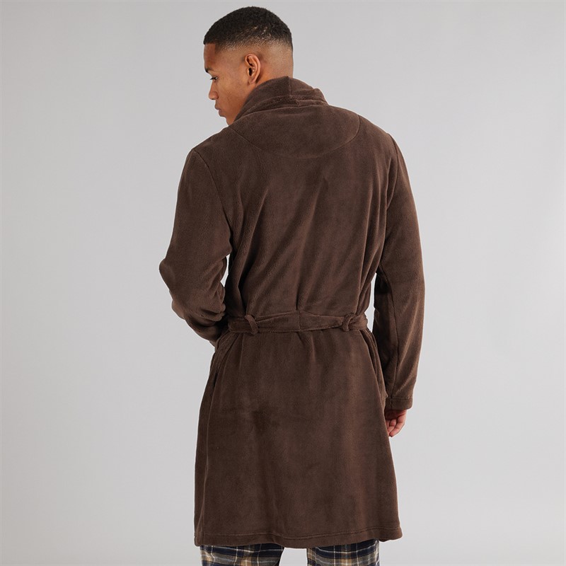 Brave Soul Szlafrok Shane dla niego kolor czekoladowy