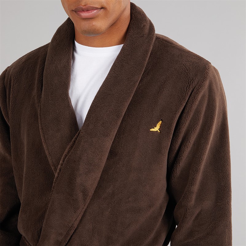 Brave Soul Szlafrok Shane dla niego kolor czekoladowy