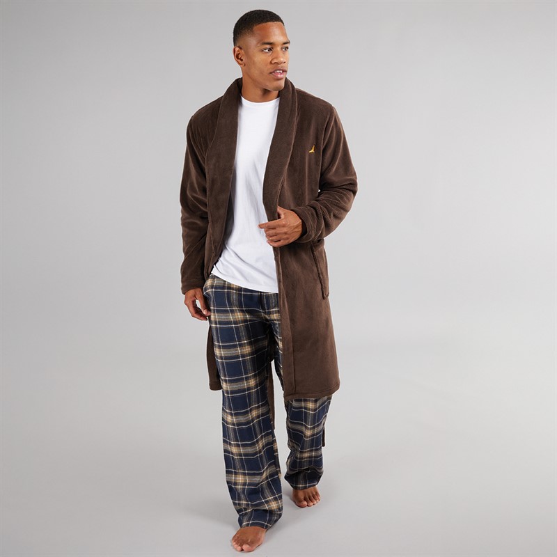 Brave Soul Szlafrok Shane dla niego kolor czekoladowy