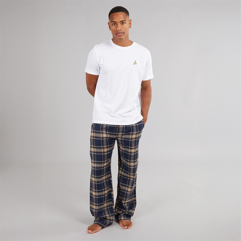 Brave Soul Herren Chester Hose mit weitem Bein, gewebt, kariert